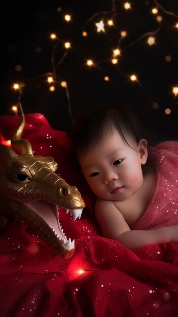 Baby with a dragon head