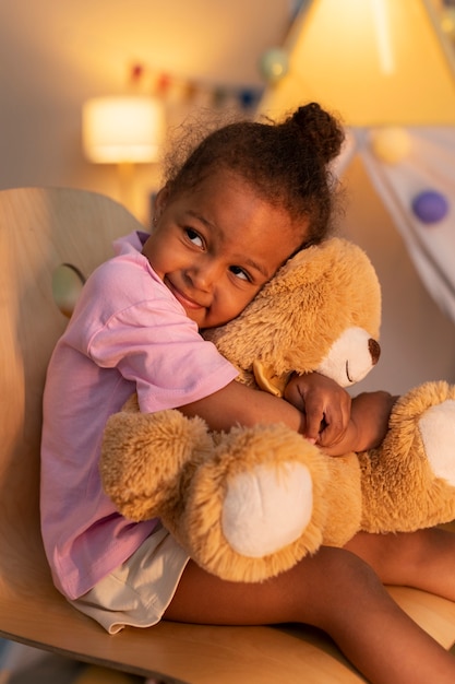 Photo baby with stuffed animal