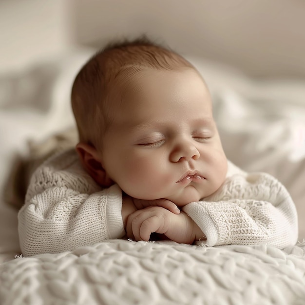 Photo a baby with a sweater on and a sweater that says  baby