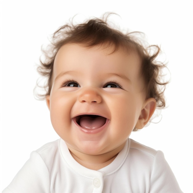 a baby with a white shirt that says baby on it