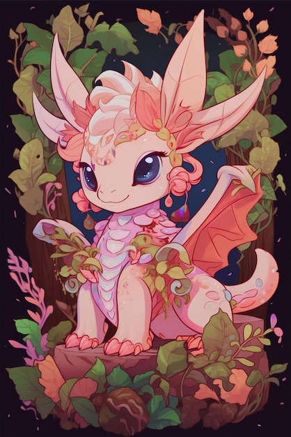 A Baby Woodland Dragon for wallpapers