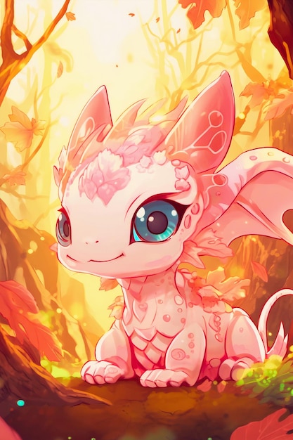 A Baby Woodland Dragon for wallpapers