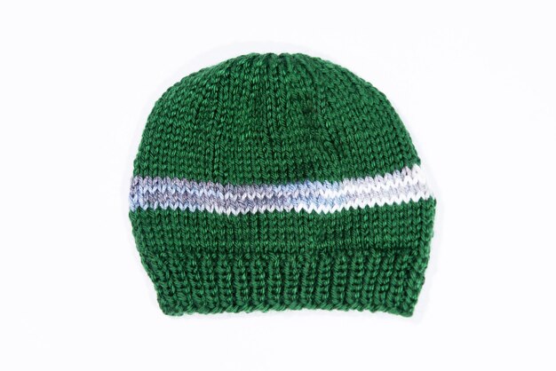 baby wool hat green color