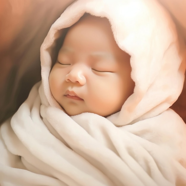 a baby wrapped in a blanket with the name " i'm a. "