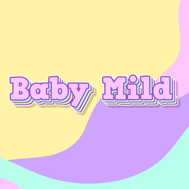 Фото babymild типография 3d дизайн милый текст слово крутой фон фото jpg