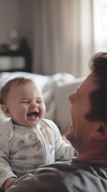 Babys laughter catching mom and dad off guard