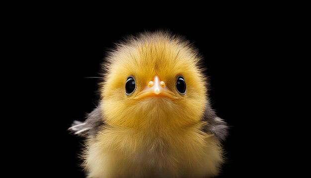 Babyvogel met blij gezicht hoogte vooraanzicht
