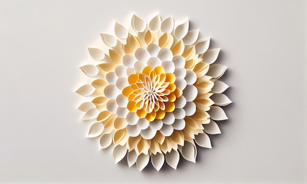 Bachelors button flower made of paper craft Generative AI