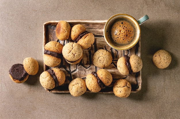 Baci di dama hazelnut biscuits