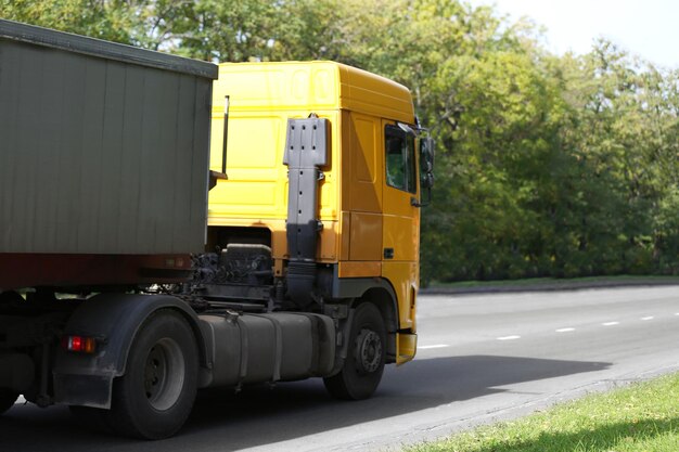 Back of American cargo truck