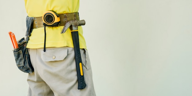 The back of the builder on a white background.