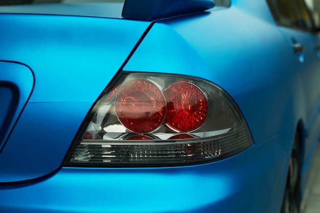 Back light of blue automobile