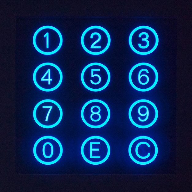 Back lit keypad from a vending machine