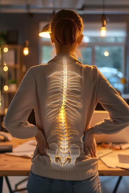 Photo back pain osteoporosis spine