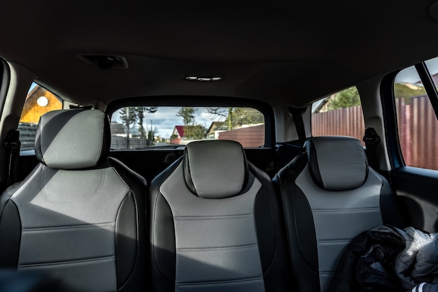 Back passenger seats in modern car