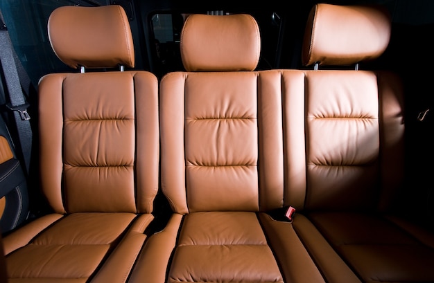 Back passenger seats in modern  comfortable car