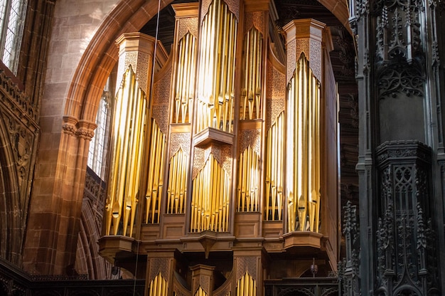 Back of pipe organ - manchester cathedral