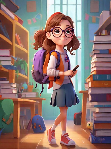 Back to school again 3D Animation Style back to school again