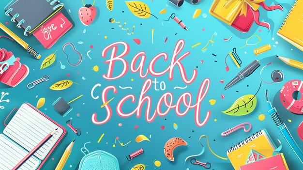 Photo back to school background back to school season