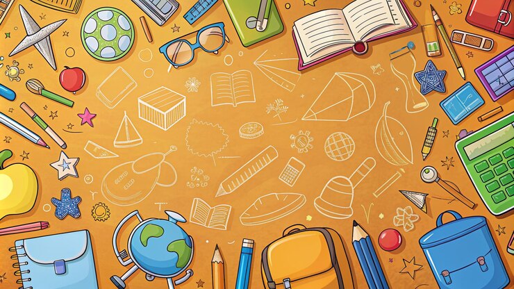 Photo back to school background illustration