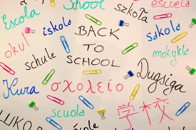 back to school background with school supplies background 93