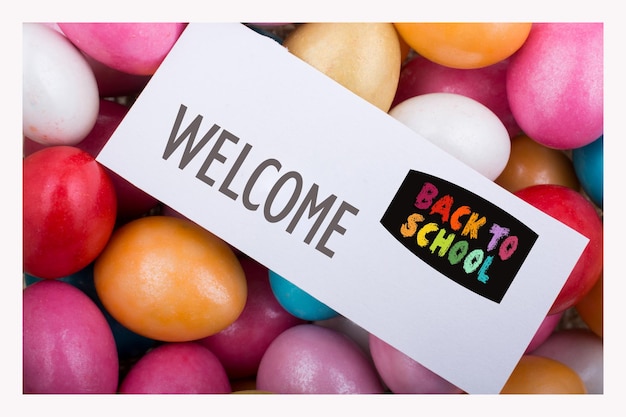 Photo back to school banner education and school concept