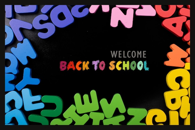 Photo back to school banner education and school concept