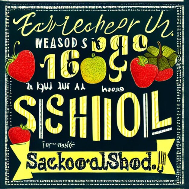 Back to school banner poster with doodles