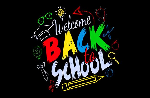 Back to School Black banner