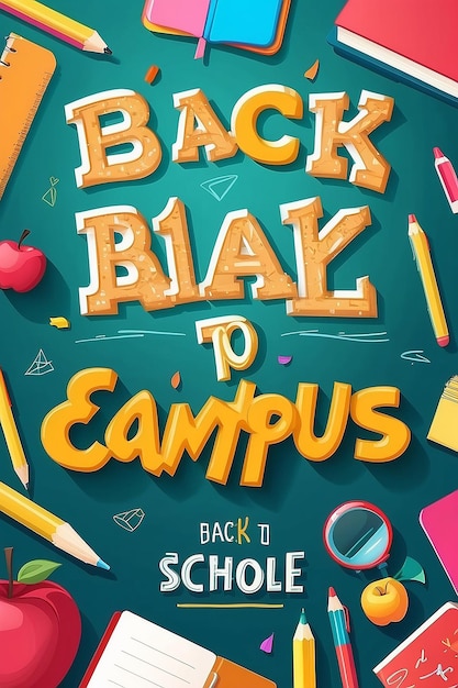 Photo back to school classmates vector design back to school text and campus