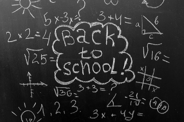 Photo back to school concept.blackboard