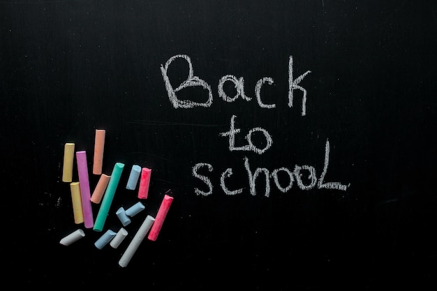 Photo back to school concept.blackboard