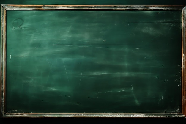 Back to School Concept Green Blackboard with Chalk Scratches AI