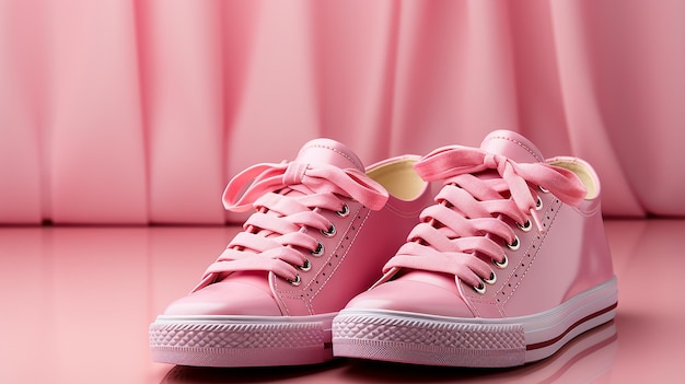 Back to school concept with shoe blu and pink