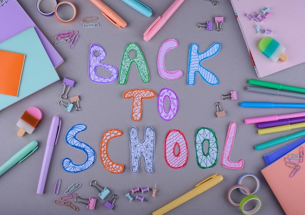 Back to school concept with stationery