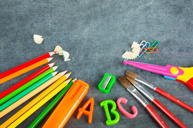 Back to school design blank with black board.