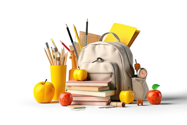 Back to School Essentials Рюкзак и расходные материалы для академического успеха Генеративный ИИ