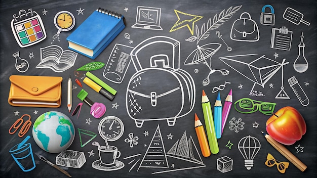 学校 に 戻る 手描き の 背景 の 絵