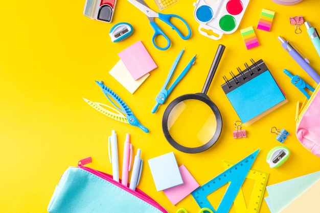 back to school highcolored background