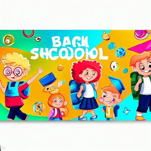 Back to school holiday background and design elements AI is born