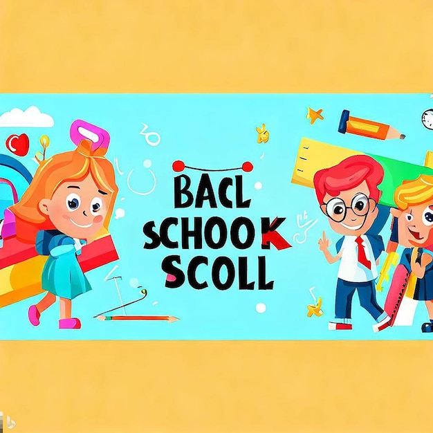 Back to school holiday background and design elements AI is born