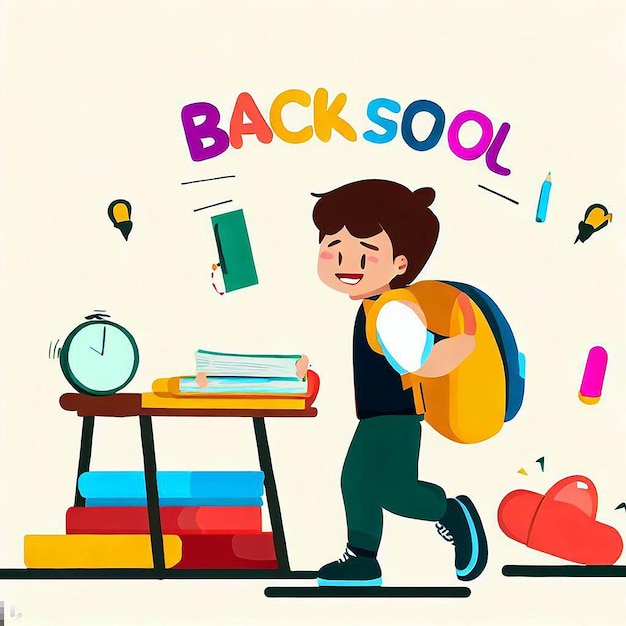 Back to school holiday background and design elements AI is born