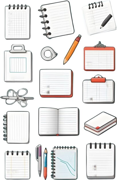 Photo back to school icons school supplies symbols education and learning study materials academic