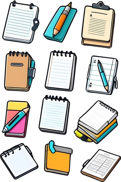 Back to school icons School supplies symbols Education and learning Study materials Academic