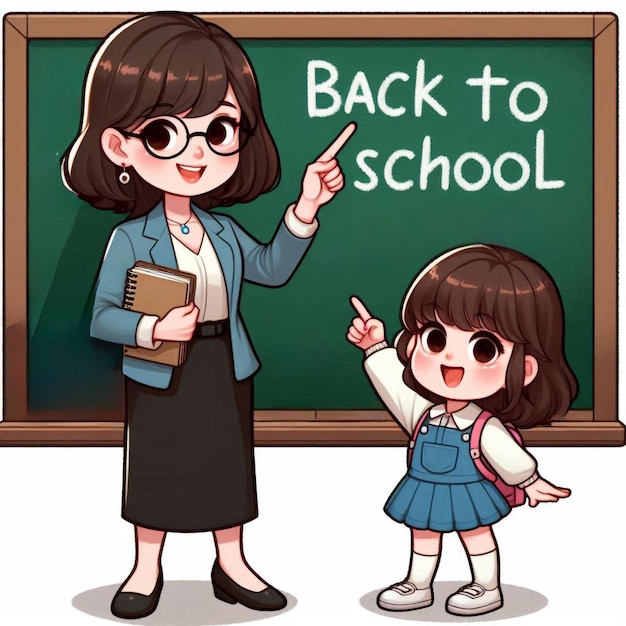 Photo back to school illustration back to school day