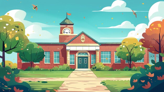Photo back to school illustration background