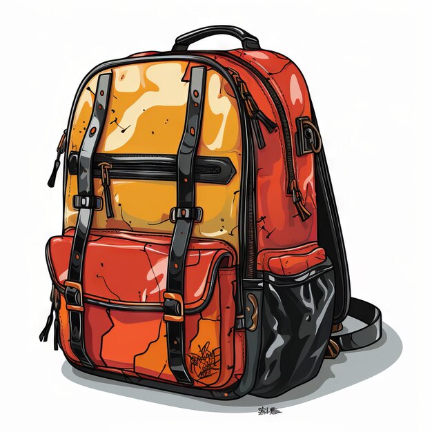 Back to school illustration backpack