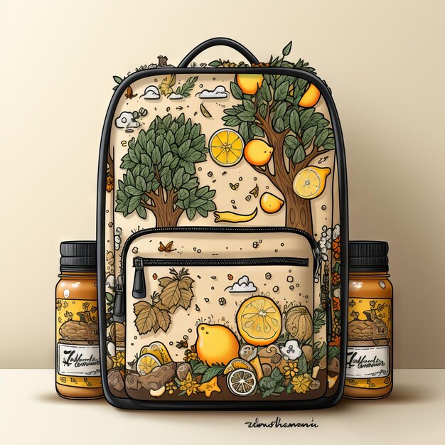 Back to school illustration backpack