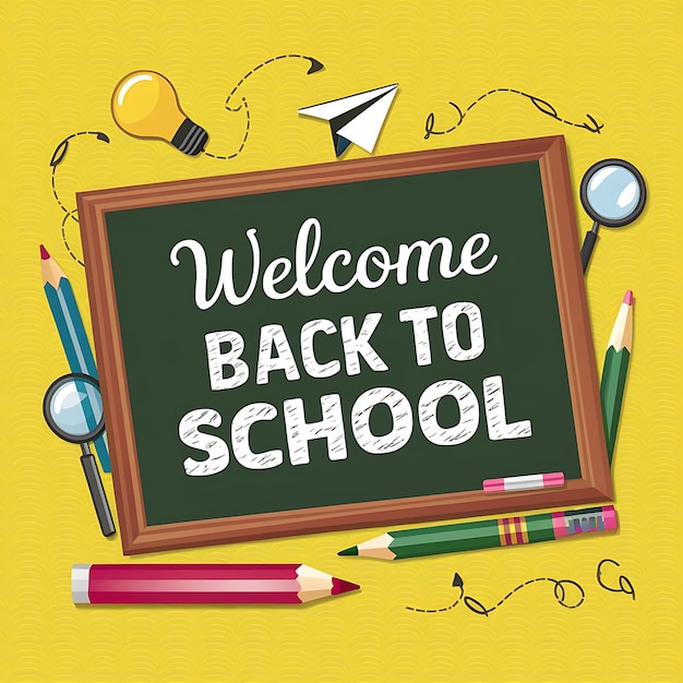 Back to school Illustration template design back to school