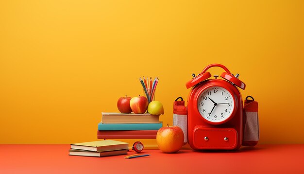 Back to school minimal school objects joyfull concept photography shoot